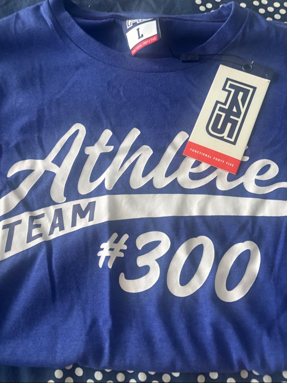 Functional Forty Five Men’s Blue 'Athlete Team #300' Short Sleeve Tee